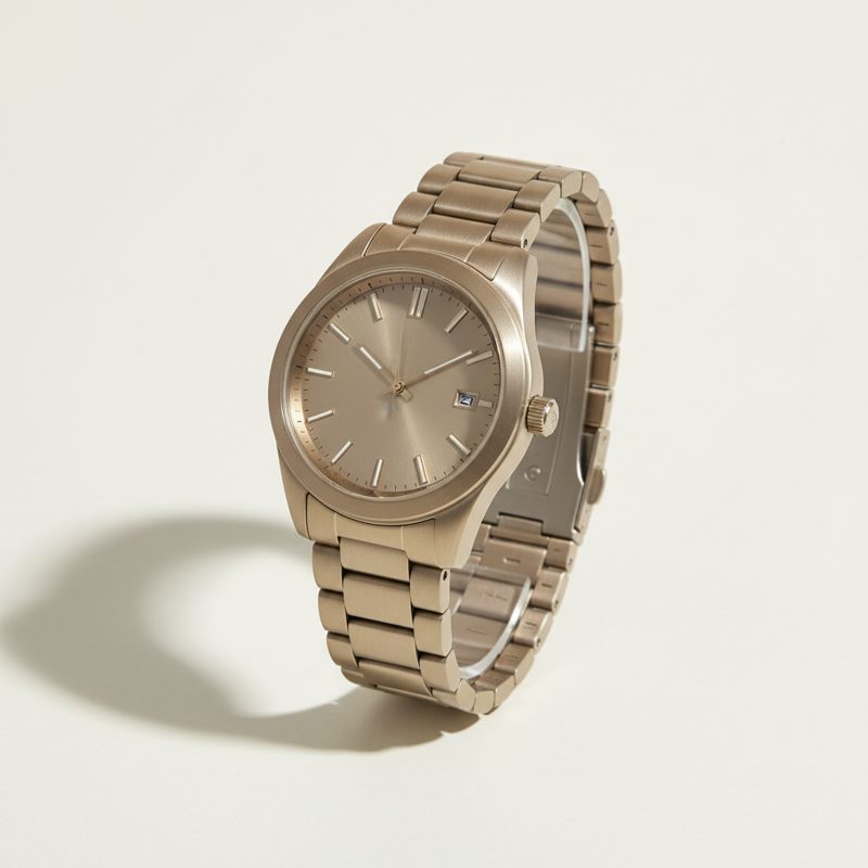 Bronze Brushed Metal Link Watch