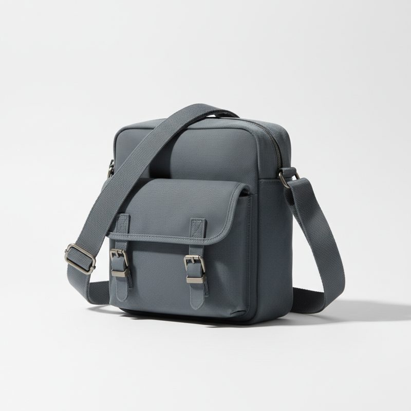 Graphite Canvas Shoulder Messenger Bag