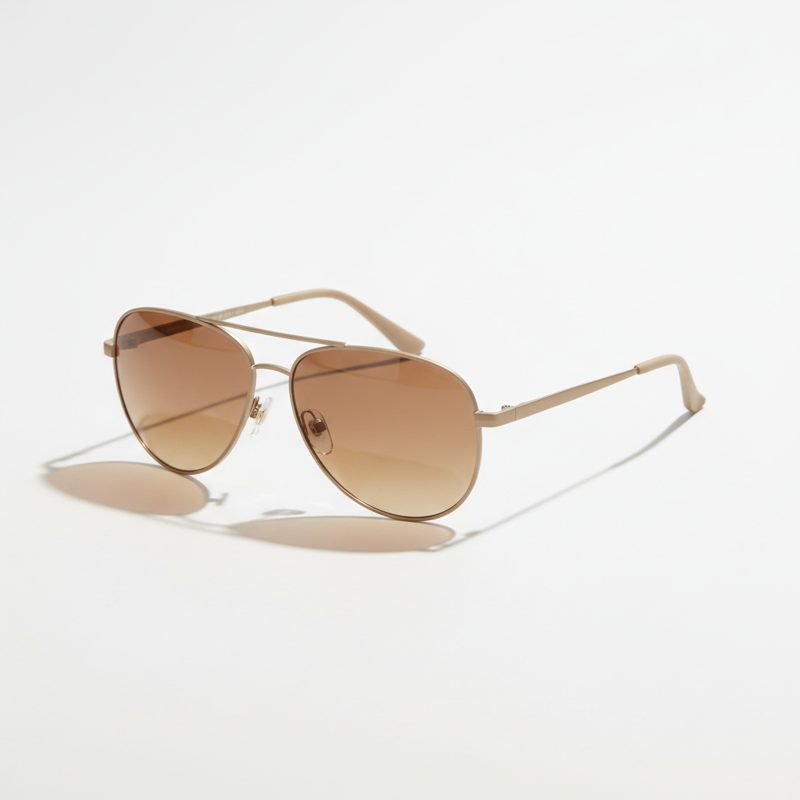 Bronze Classic Aviator Metal Sunglasses