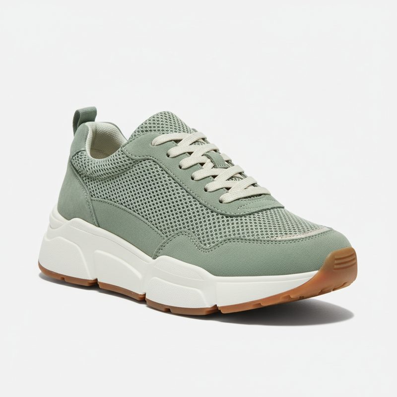 Sage Chunky Mesh Panel Sneakers