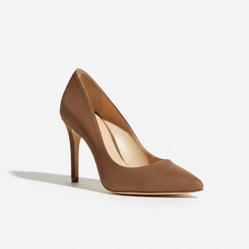 Camel Pointed Toe Stiletto Pumps