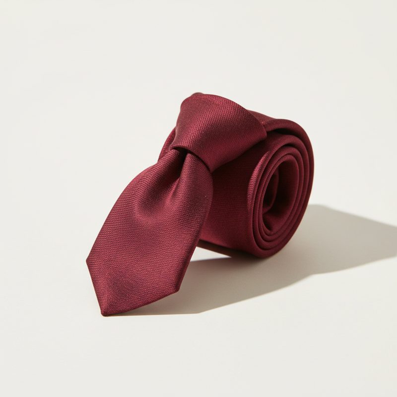 Burgundy Textured Silk Formal Tie