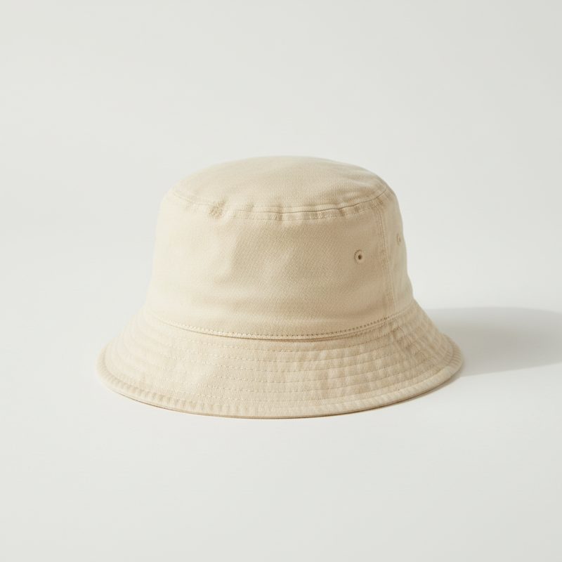 Cream Cotton Twill Bucket Hat