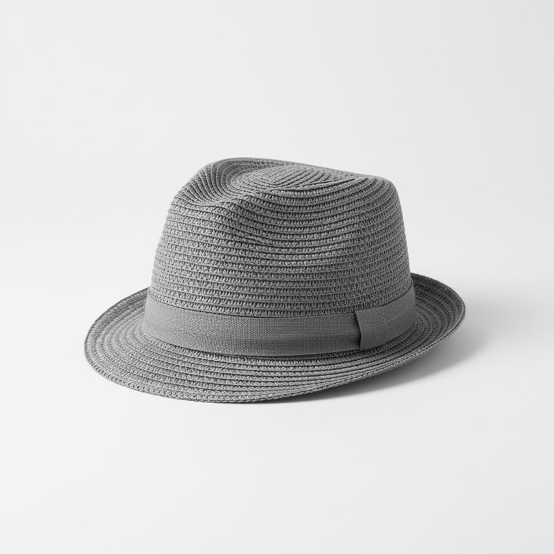 Slate Straw Trilby Fedora Hat