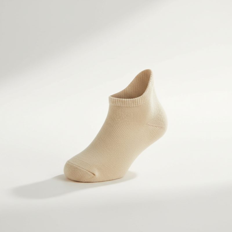 Cream Ribbed Ankle Length Socks