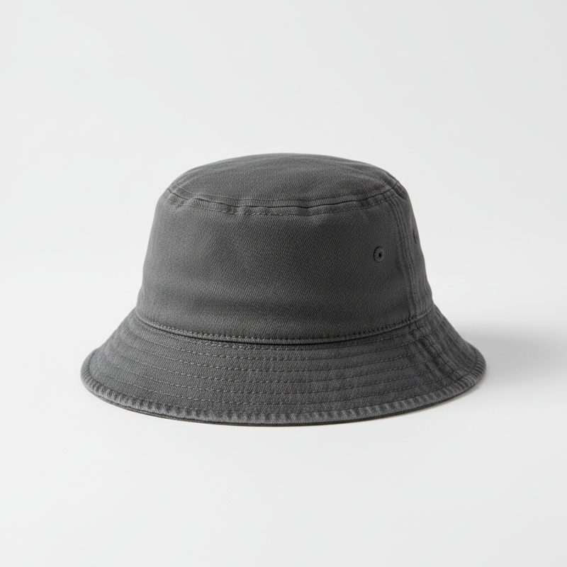 Charcoal Cotton Twill Bucket Hat