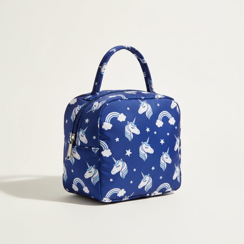 Cobalt Printed Unicorn Lunch Bag