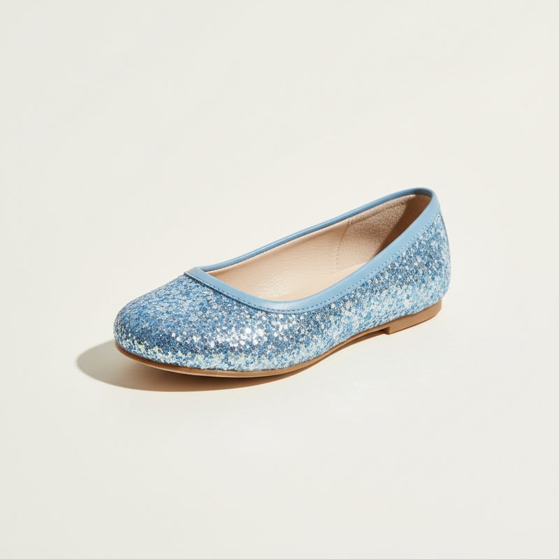 Sky Glitter Ballet Flats