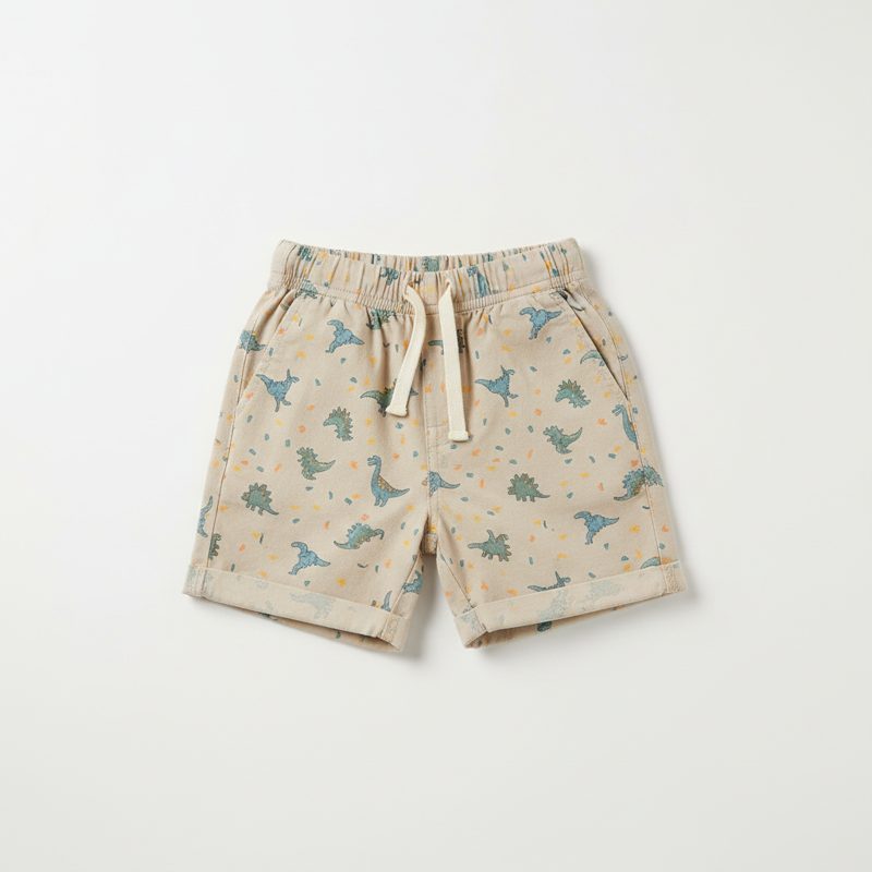 Sand Dinosaur Print Chino Shorts