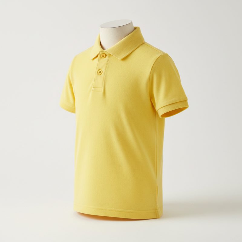 Lemon Cotton Pique Polo T-shirt