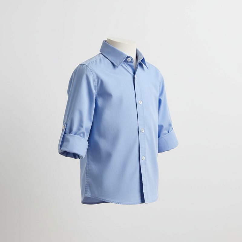 Sky Cotton Roll-up Sleeve Shirt