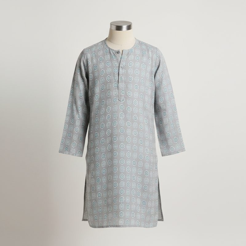 Slate Printed Cotton Kurta