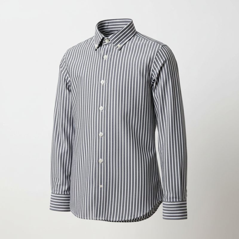 Charcoal Vertical Striped Button-Down Shirt