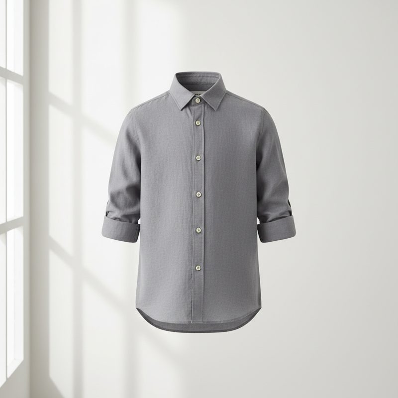 Graphite Linen Button Down Shirt