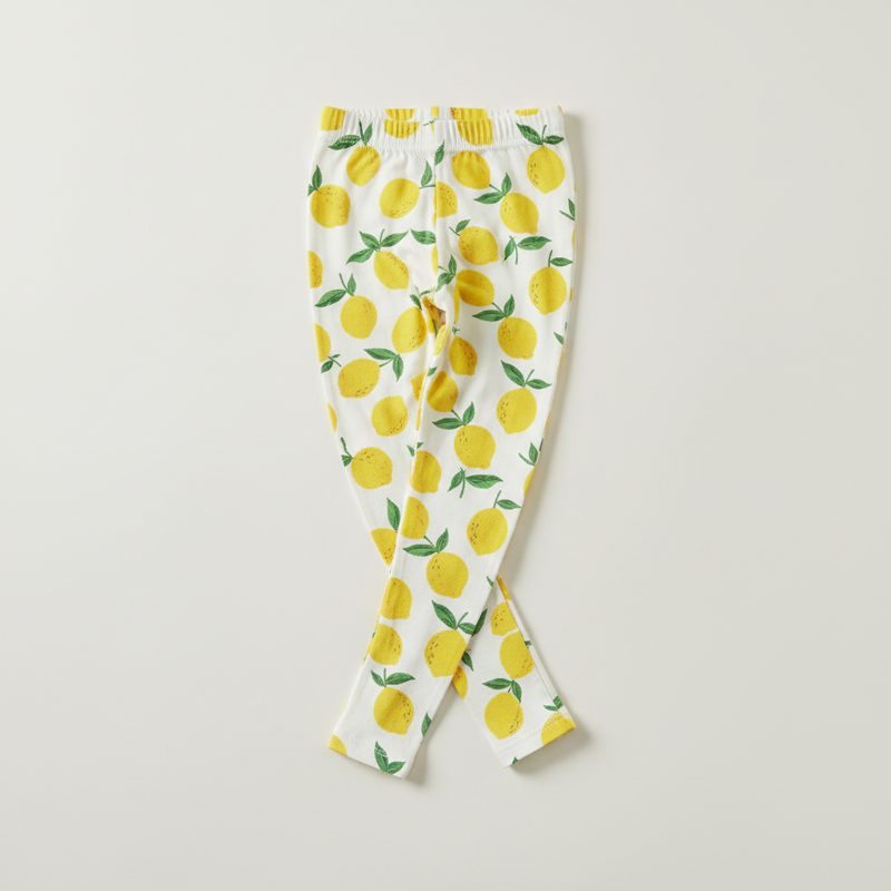 Lemon Lemon Print Cotton Leggings