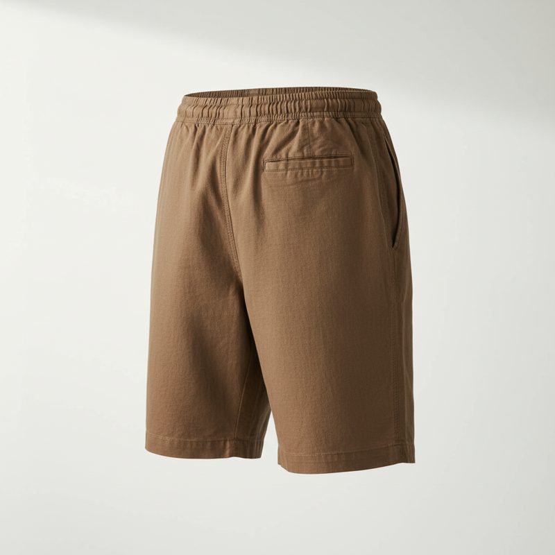 Caramel Relaxed Fit Cotton Shorts