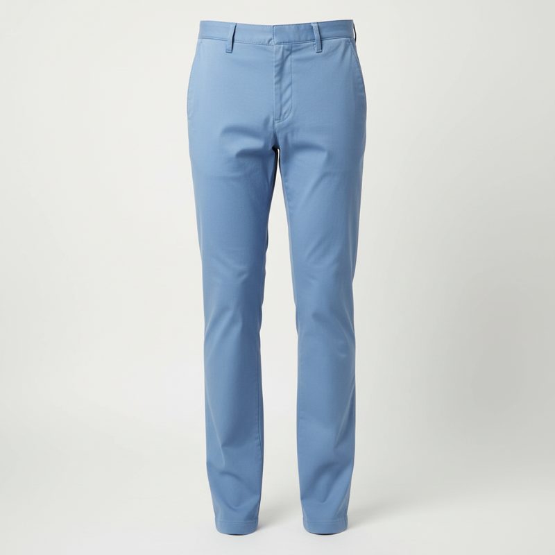 Powder Blue Slim Fit Stretch Chinos