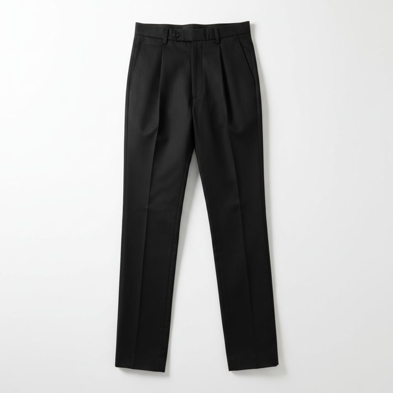 Black Tailored Pleated Dress Trousers