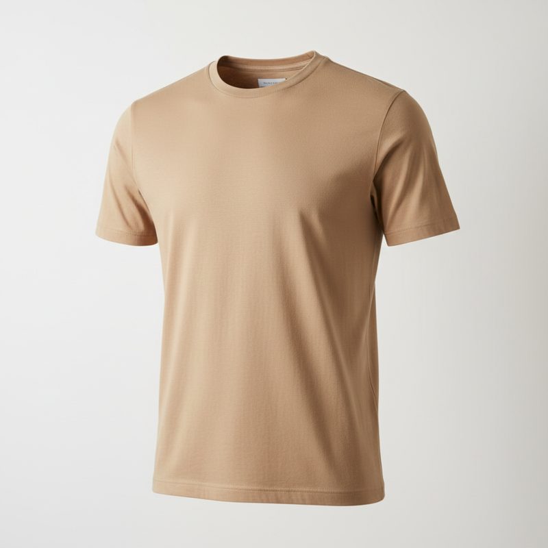 Camel Short Sleeve Crew Neck T-shirt