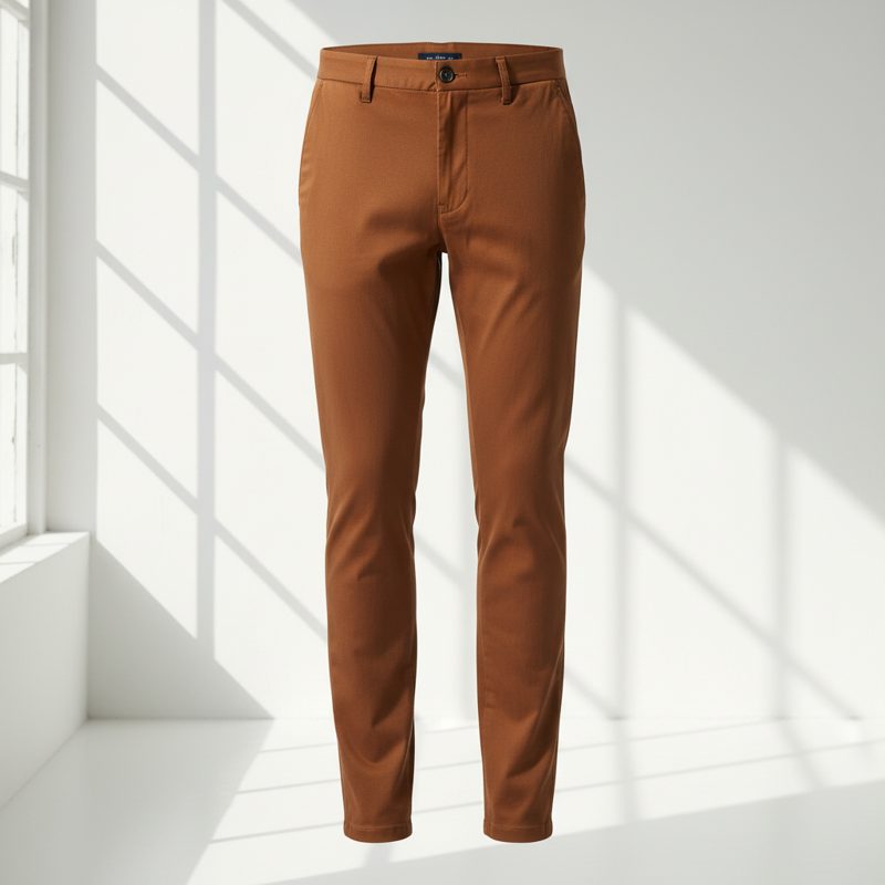Caramel Slim Fit Stretch Chinos