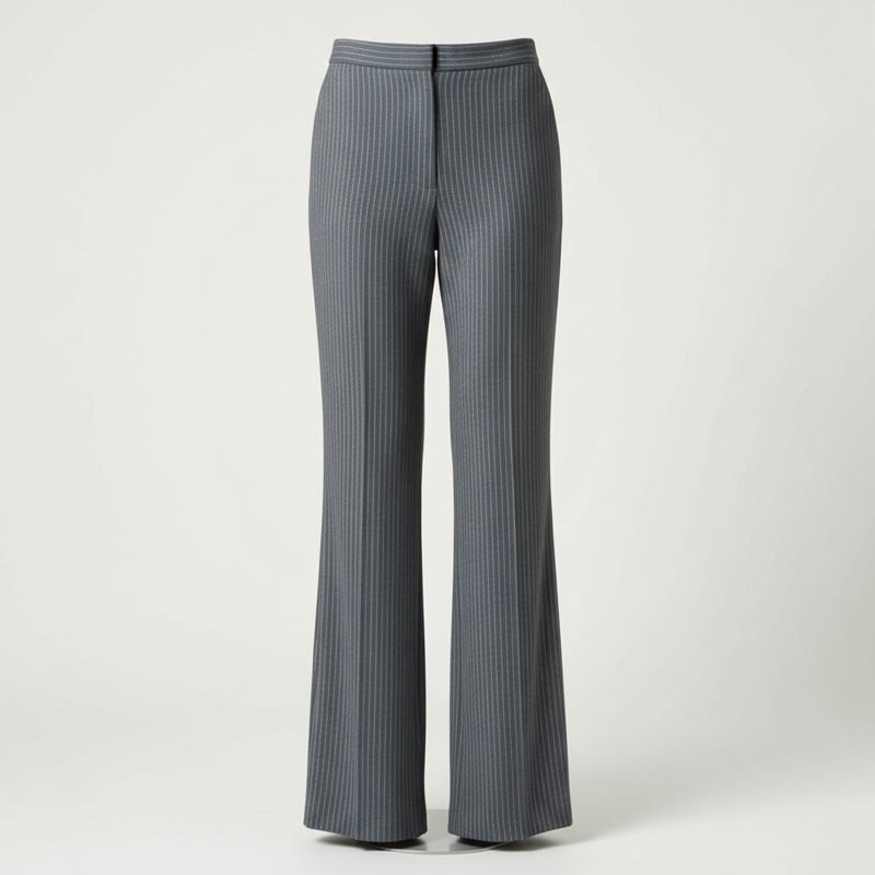 Slate Pinstripe Tailored Wide Leg Trousers